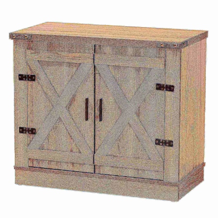 Baxton Studio Wayne Modern Contemporary Farmhouse Oak Brown Finished Wood 2-Door Shoe Storage Cabinet 174-11060-Zoro